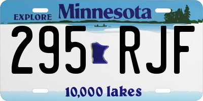 MN license plate 295RJF