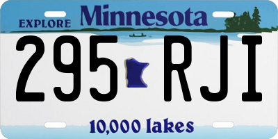 MN license plate 295RJI