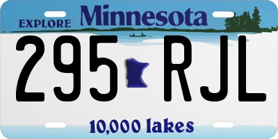 MN license plate 295RJL