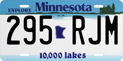 MN license plate 295RJM