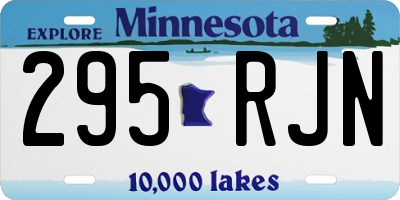 MN license plate 295RJN