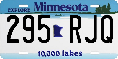 MN license plate 295RJQ