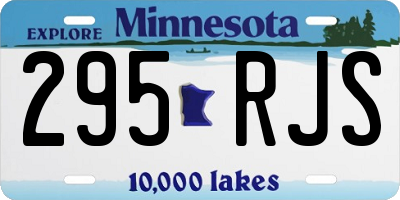 MN license plate 295RJS