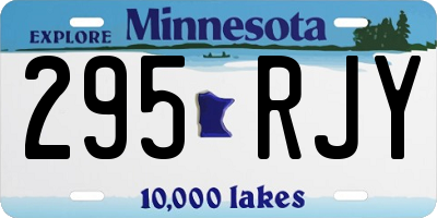 MN license plate 295RJY