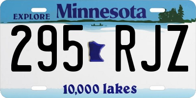 MN license plate 295RJZ