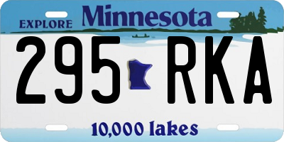 MN license plate 295RKA