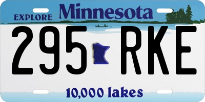 MN license plate 295RKE