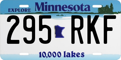 MN license plate 295RKF