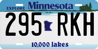 MN license plate 295RKH