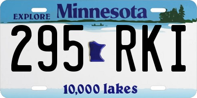 MN license plate 295RKI