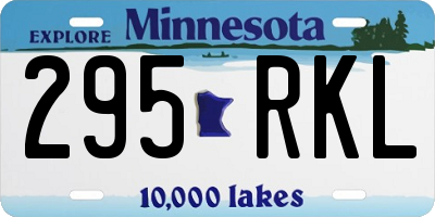 MN license plate 295RKL