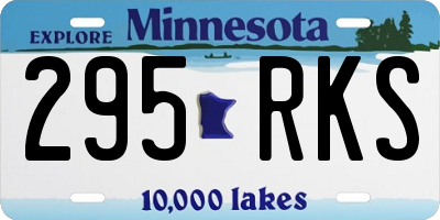 MN license plate 295RKS