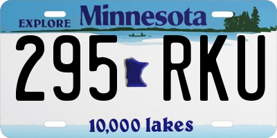 MN license plate 295RKU