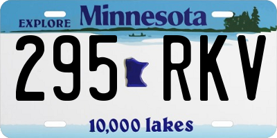 MN license plate 295RKV