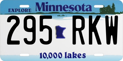 MN license plate 295RKW