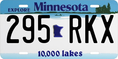 MN license plate 295RKX