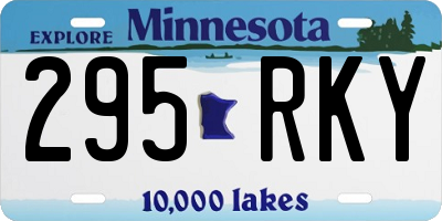 MN license plate 295RKY