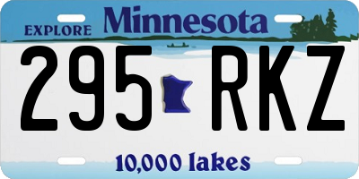 MN license plate 295RKZ