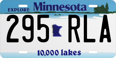 MN license plate 295RLA