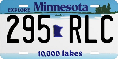 MN license plate 295RLC