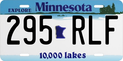 MN license plate 295RLF