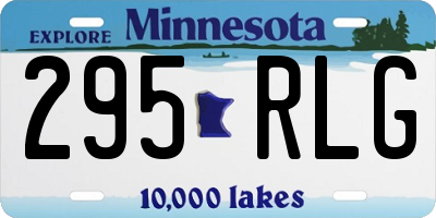 MN license plate 295RLG
