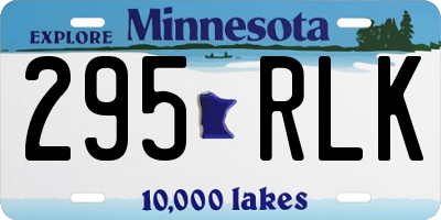 MN license plate 295RLK