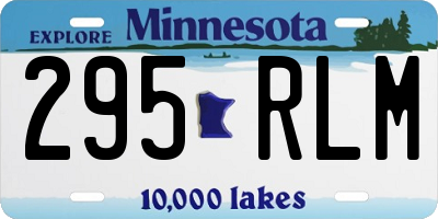 MN license plate 295RLM