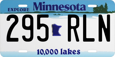 MN license plate 295RLN