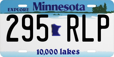 MN license plate 295RLP