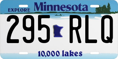 MN license plate 295RLQ