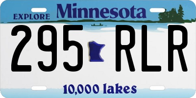 MN license plate 295RLR