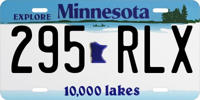 MN license plate 295RLX