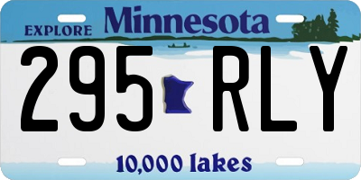 MN license plate 295RLY