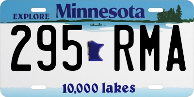 MN license plate 295RMA