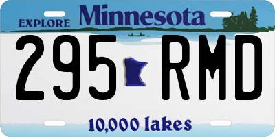 MN license plate 295RMD