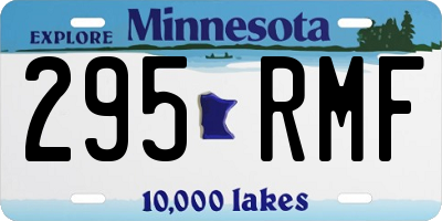 MN license plate 295RMF