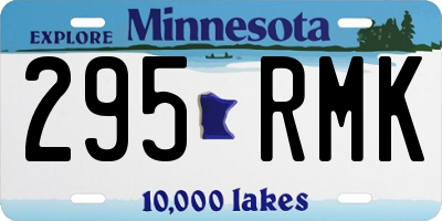 MN license plate 295RMK