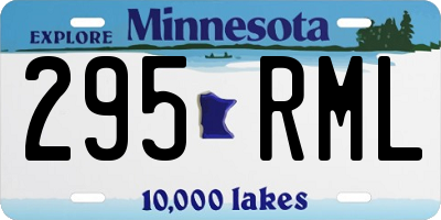 MN license plate 295RML