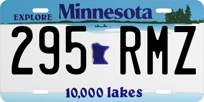 MN license plate 295RMZ