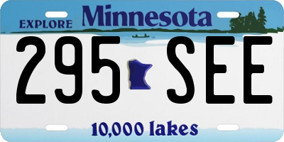 MN license plate 295SEE