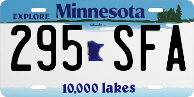 MN license plate 295SFA