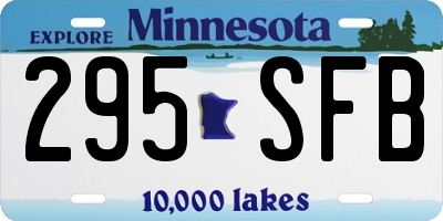 MN license plate 295SFB