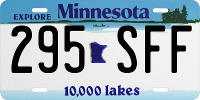 MN license plate 295SFF