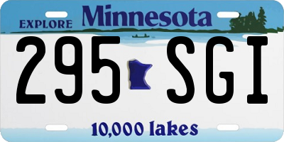 MN license plate 295SGI