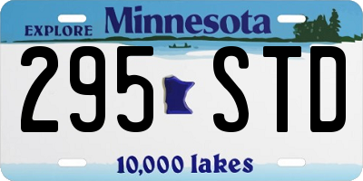 MN license plate 295STD