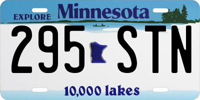 MN license plate 295STN