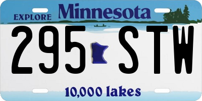 MN license plate 295STW