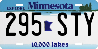 MN license plate 295STY