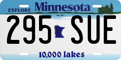 MN license plate 295SUE
